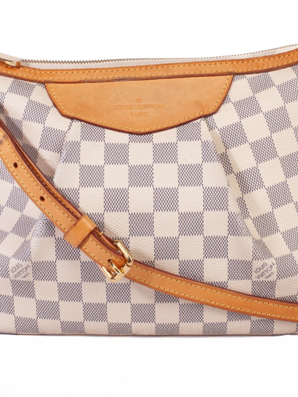 Authentic Louis Vuitton Damier Azur Siracusa PM Crossbody Bag